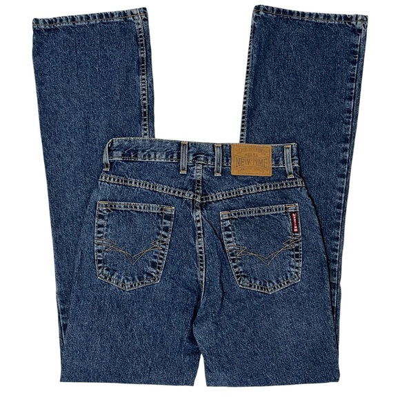 Vintage high waist straight leg blue jeans - Picture 2 of 5